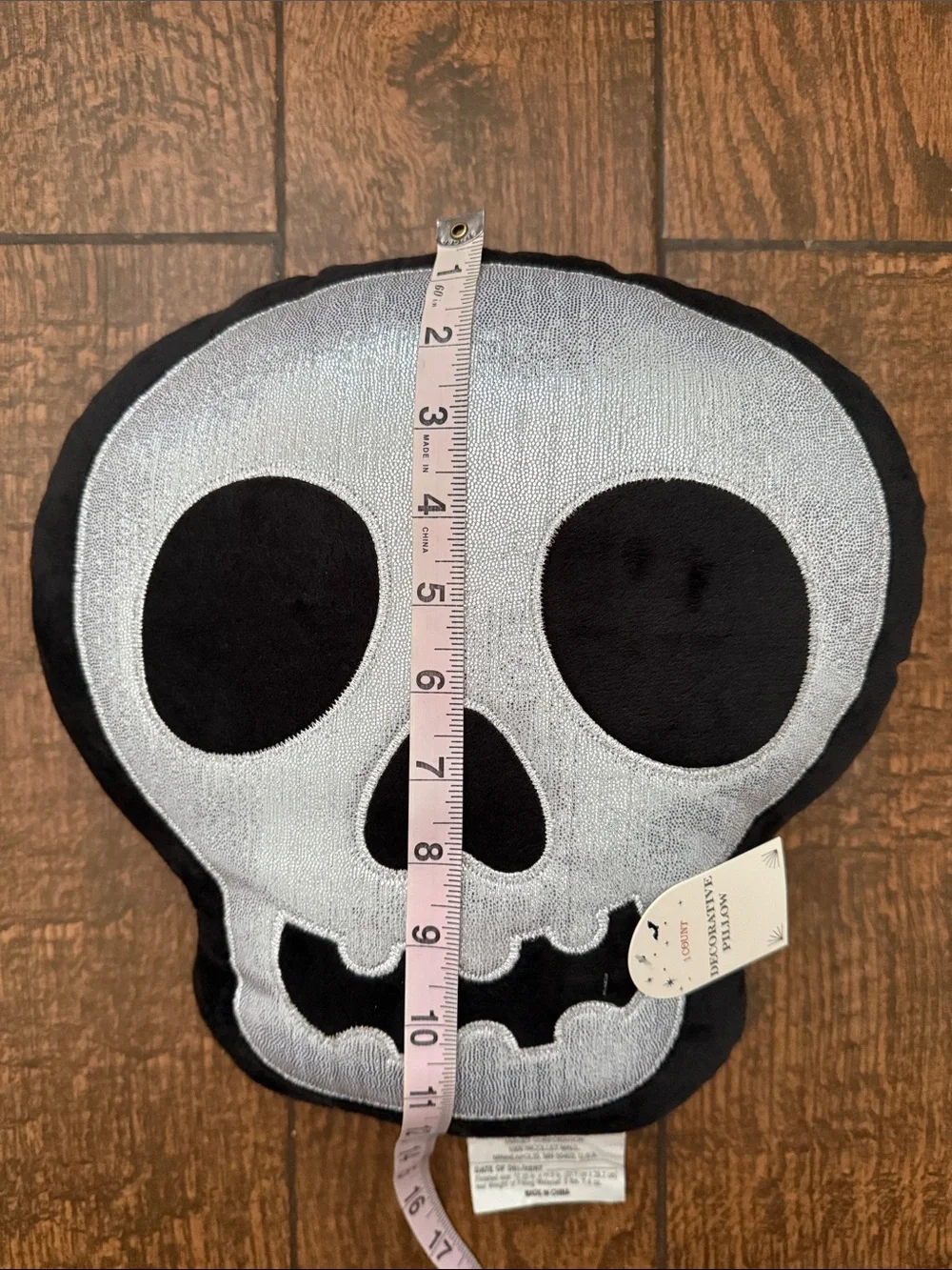 Halloween Decor Pillow Skeleton Skull Face Bling Decorative Throw Pillow